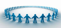 people cutouts in a circle