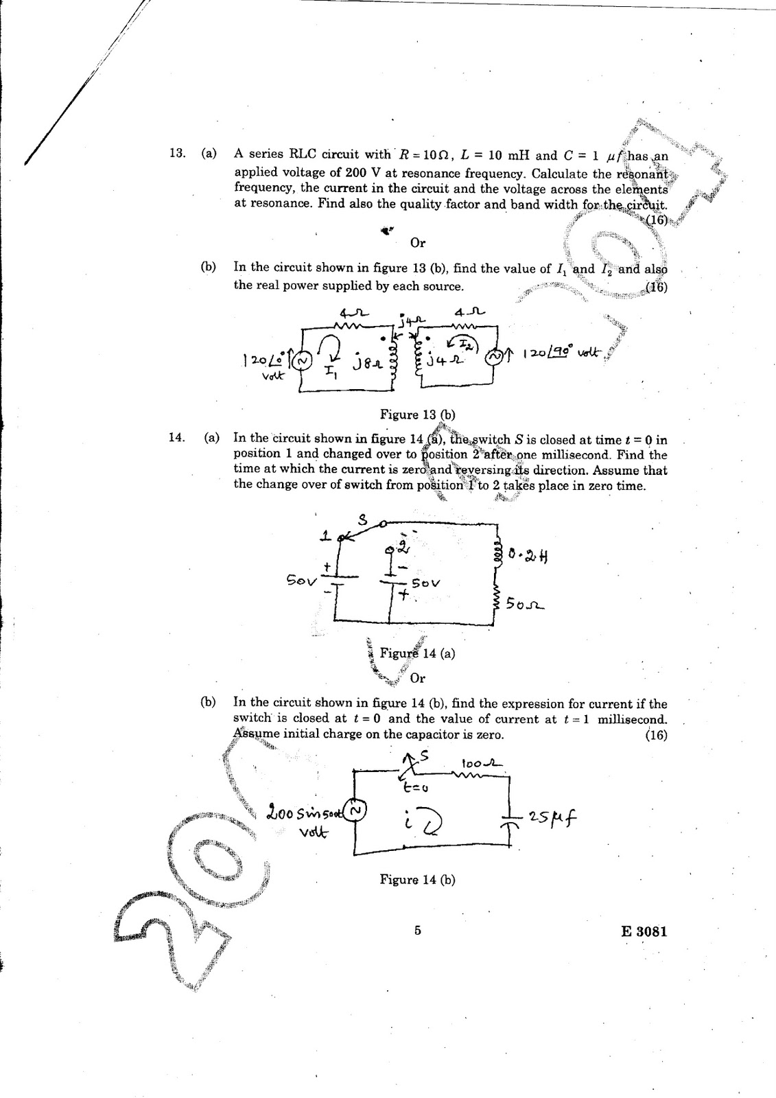 ANNA UNIVERSITY QUESTION BANK CIRCUIT THEORY