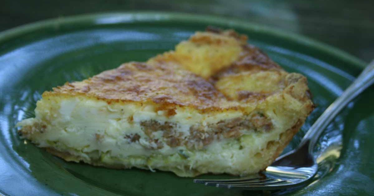 Recipe Shoebox Zucchini and Sausage Quiche