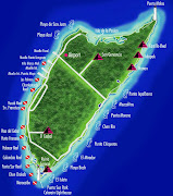 A map of Cozumel. Unfortunately, we didn't have a whole lot of time to . (cozumelmap)