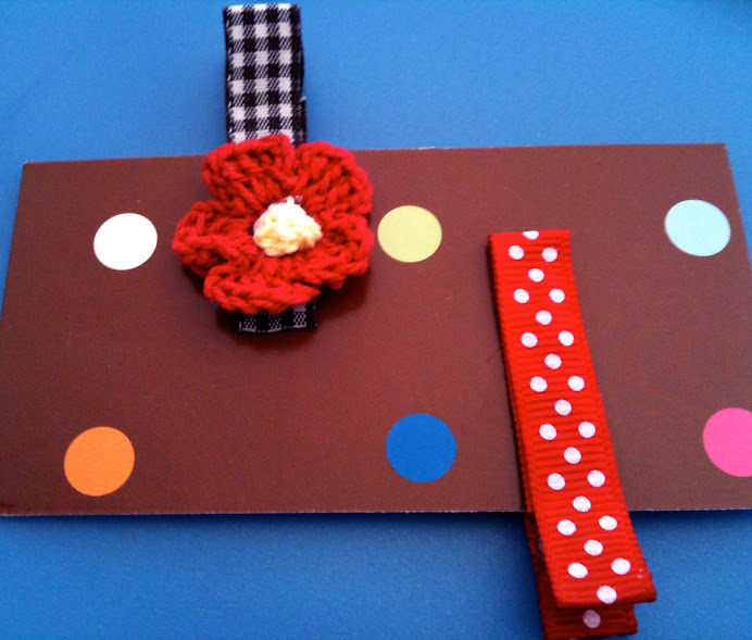 Red flower polka dots