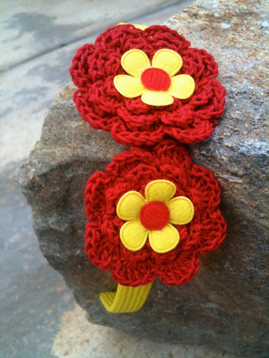 Red crochet Headband