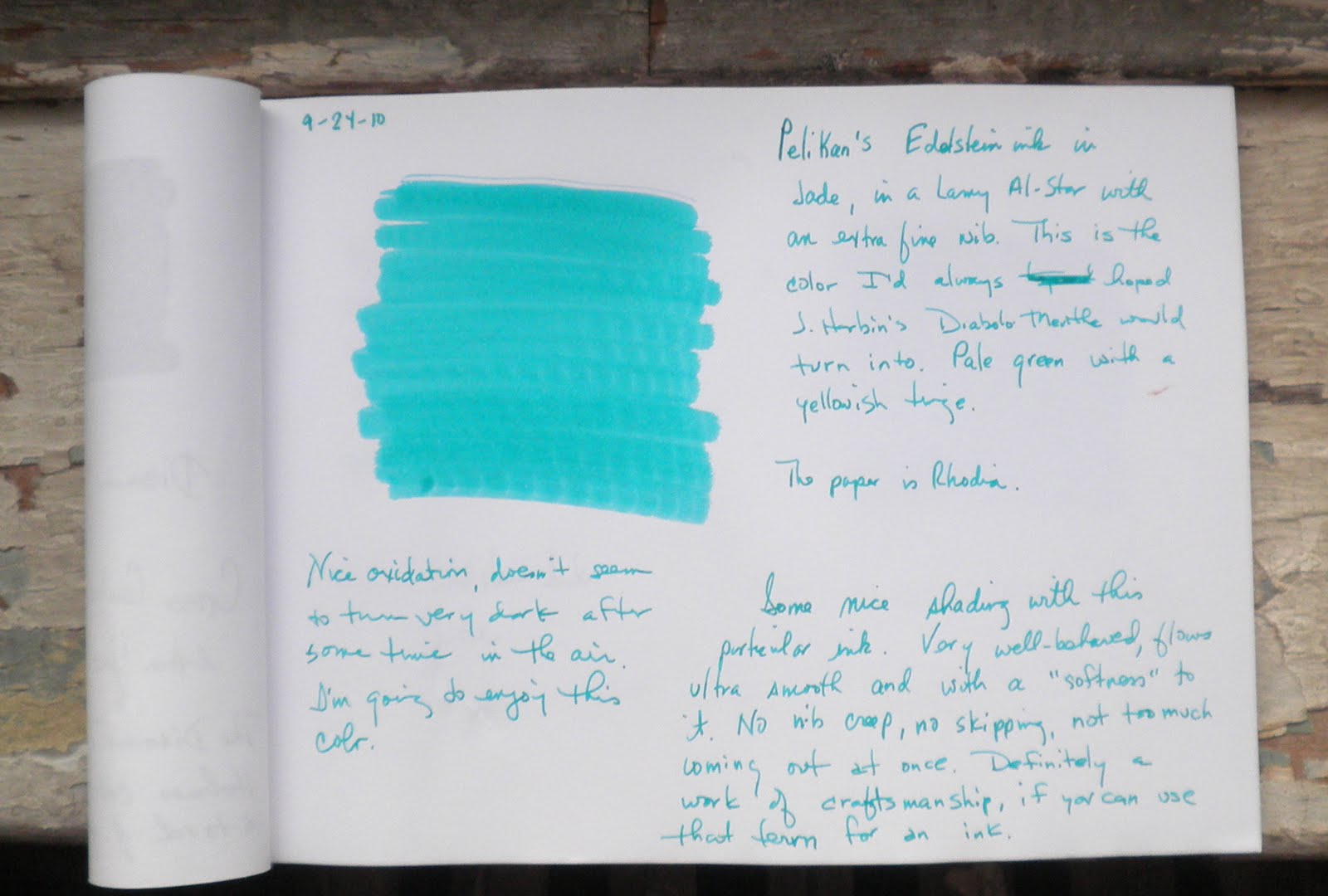 No ink creep on the nib,