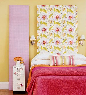 Helen's Corner: Easy Home Decor Craft - Fabric Panel Headboard
