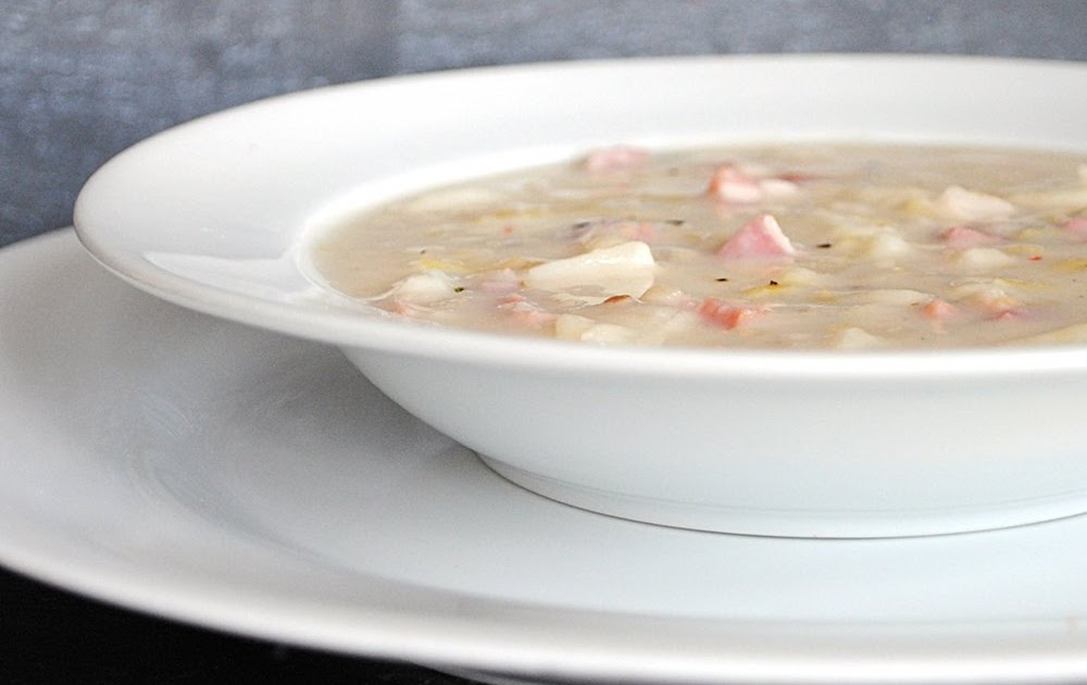 Not So Humble Pie Potato Leek Soup with Pancetta & English Cheddar Puffs