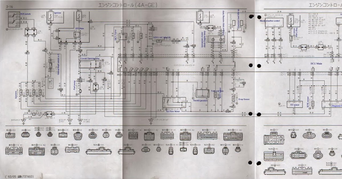 AE101 4age wiring diagram (4AGE 20V Silvertop) - BEN9166