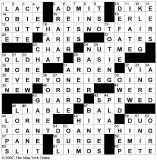 The New York Times Crossword in Gothic: 12.11.07 &ndash; No!