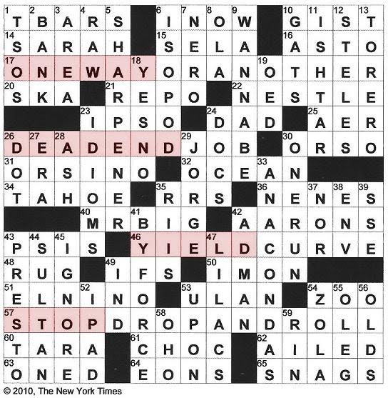 The New York Times Crossword in Gothic 08.23.10 — Signtology