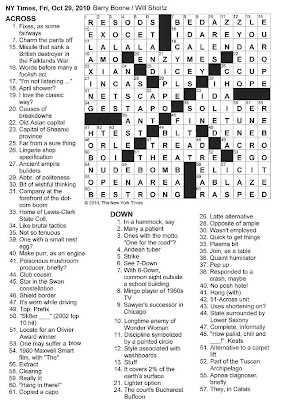 crossword pallid chill drear enlarge times york