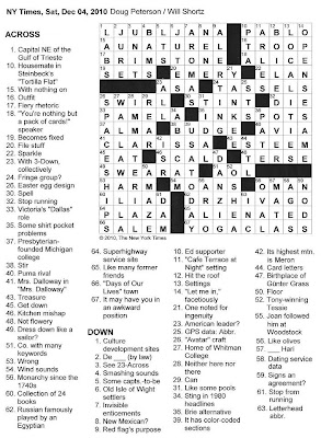 The New York Times Crossword in Gothic: 12.04.10 — If It’s Saturday, This Must Be Ljubljana!
