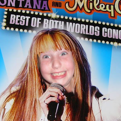 Here's a manipulated photo I did for her - Hana as Hannah Montana.