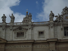 Statues of saints on St Peters Basilica.