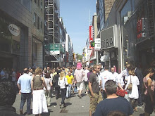 Main shopping street in Cologne near the "Cologne cathedral".