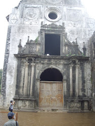 Restored entrance of a chapel inside Bassein Fort.