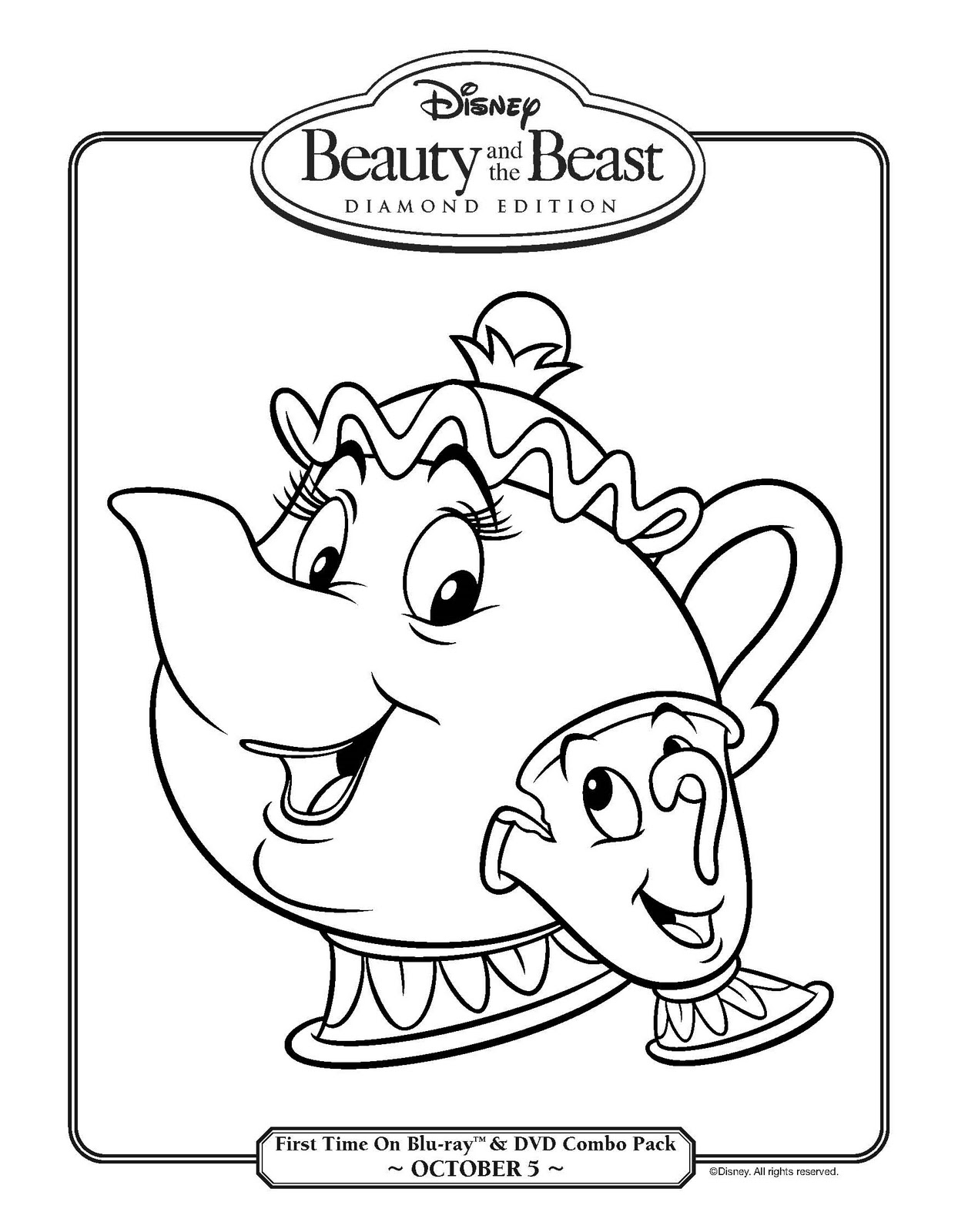 Beauty And The Beast Coloring Pages Beauty And The Beast Coloring Pages