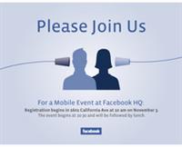 New Facebook phone holding media event November 3rd