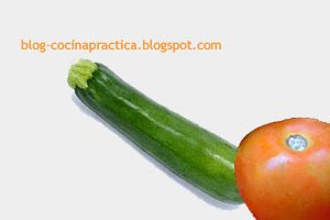 Ingredientes principales de la Receta de Cocina fácil y Económica de zucchinis en tomates.