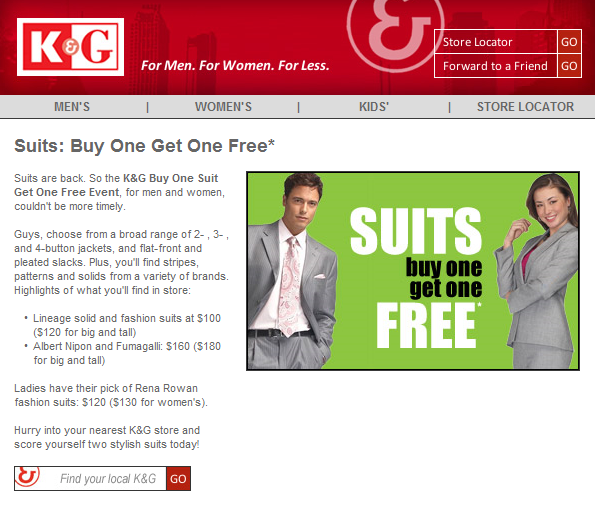 K&g fashion coupons
