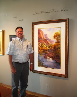 Roland Lee painting of Zion at the Bingham Gallery