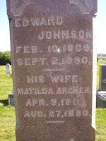 Edward and Matilda Johnson Headstone
