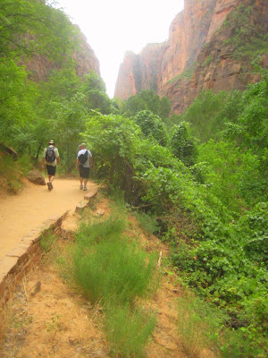The paved Trail from Temple of Sinawava shuttle stop to the Virgin River Narrows