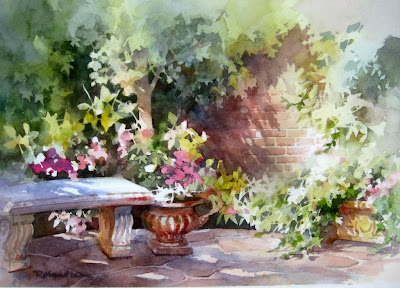 Roland Lee painting of the Secret Garden