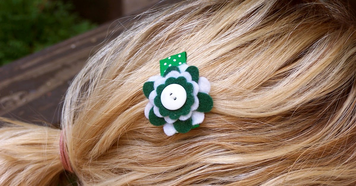 On the Creative Path Felt Hair Barrettes A Tutorial