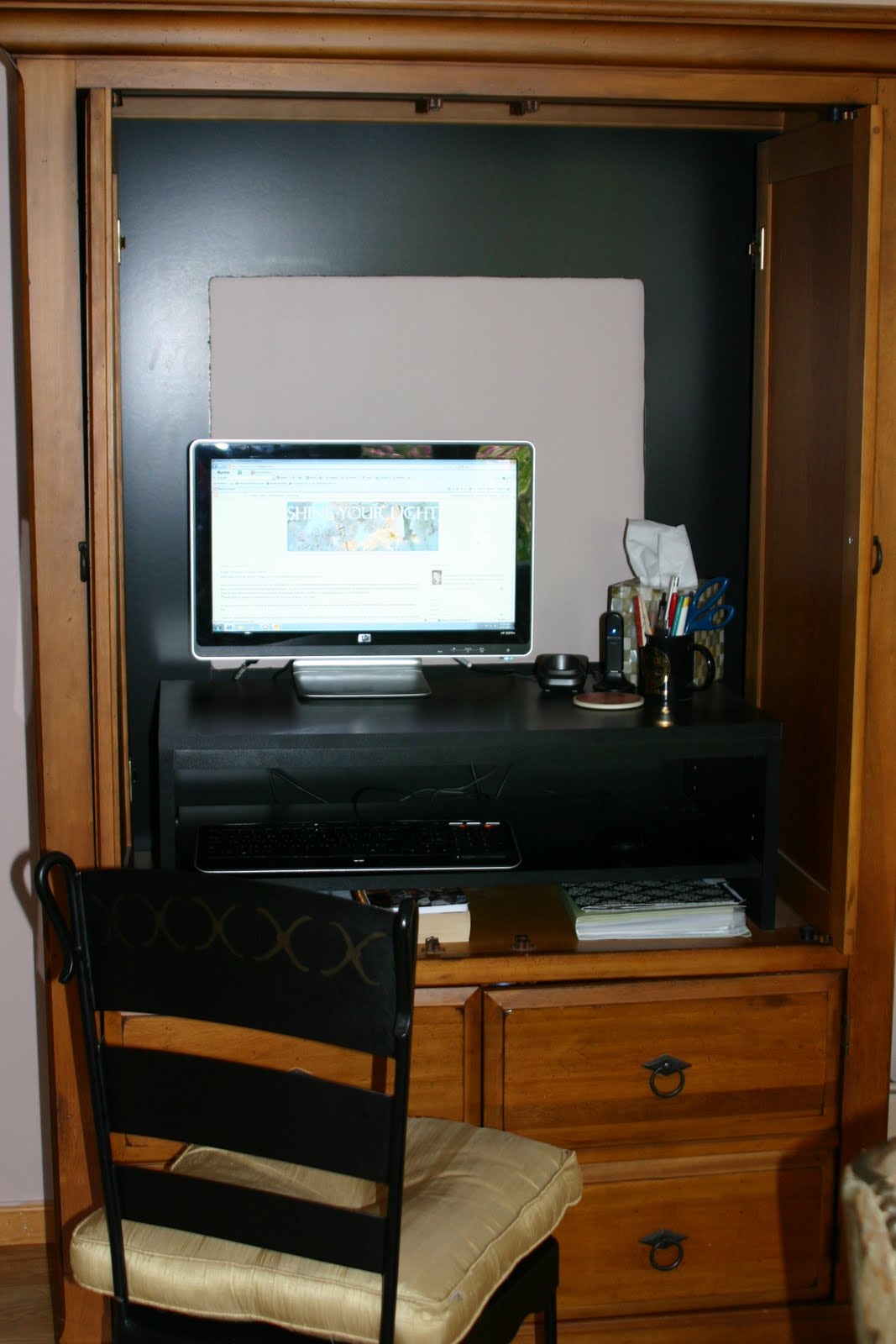 TV Armoire to Office Space Shine Your Light