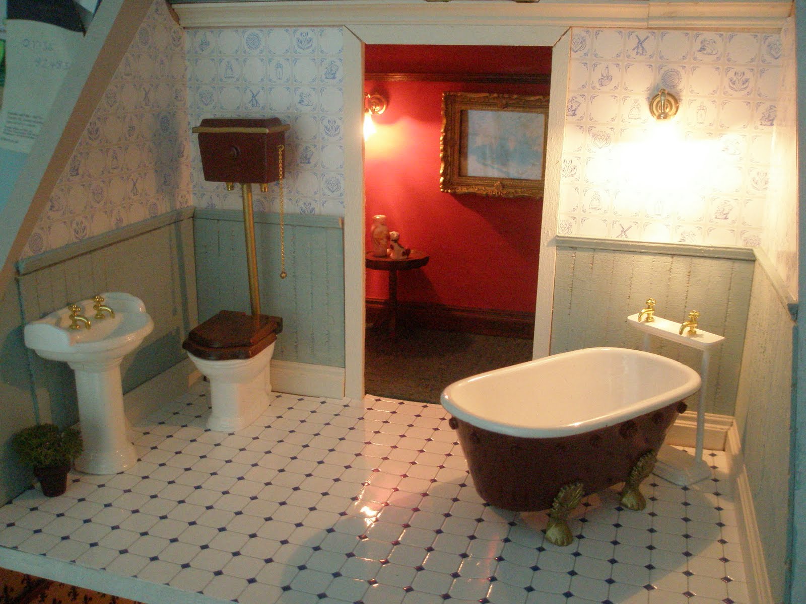 Julie's Doll House Bathroom floor