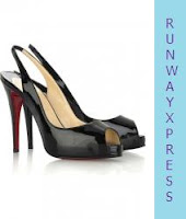 Christian Louboutin - Womens No Prive 120 Patent Slingbacks Christian Louboutin - Designer Shoes