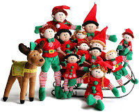 elf family background for christmas