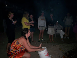 Bonfire on South Water Caye