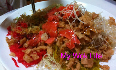 My Wok Life Cooking Blog - Yu Sheng Dish for Lo-Hey Ceremony (鱼生捞起) -