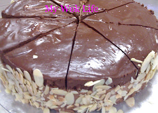 My Wok Life Cooking Blog - Chocolate Peach Torte -
