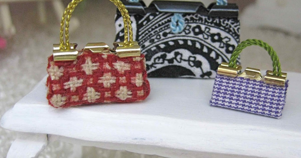 Knotty By Nature Miniature binder clip handbags yay for quickie mini purses!