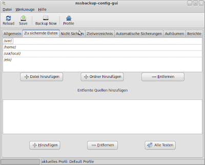 Das Backup-Programm Nssbackup