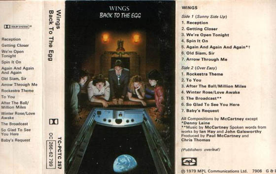 Beatles y solistas Wings Back To the Egg
