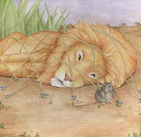 fable, the lion and the mouse