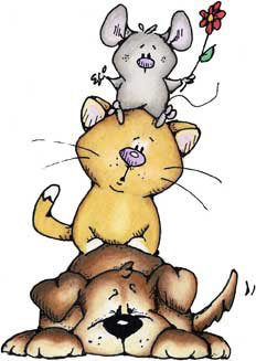 Bichos peludos Perro+gato+raton