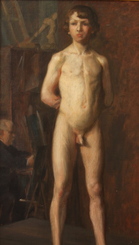Vilhelm Holmgren (1863-1943) Nude Boy - Nude Female - Academic Studies Vilhelm Holmgren (1863-1943) Nude Boy - Nude Female - Academic Studies