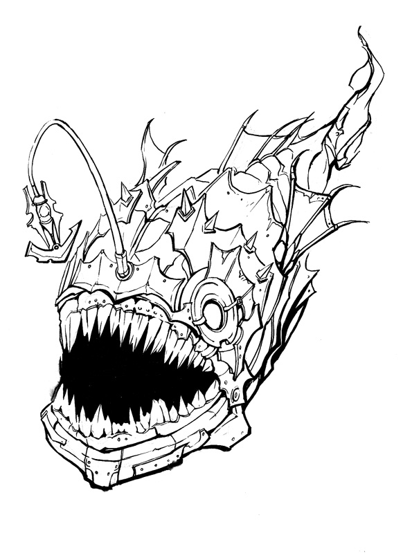 Drawing Of Anglerfish