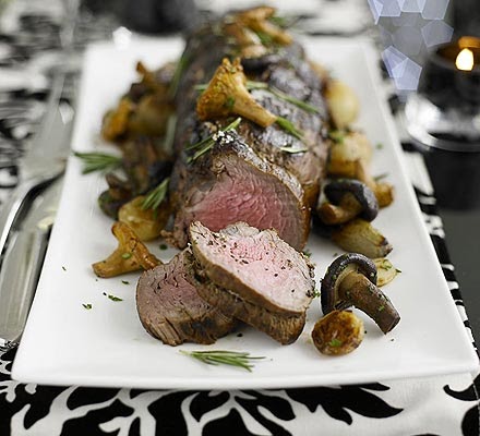 Roast fillet of beef with shallots & mushrooms recipe - LEBANESE RECIPES