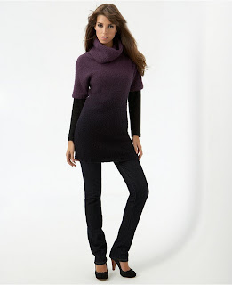 Kensie Ombré Bouclé Funnel-Neck Sweater