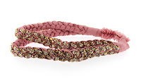 Stacey Lapidus Double Braided Silk Headband with Crystals