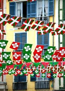 Basque flags from the Bayonne Festival