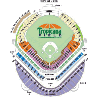 Tropicana Field Seating Chart Gates