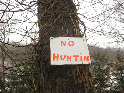 no huntin sign