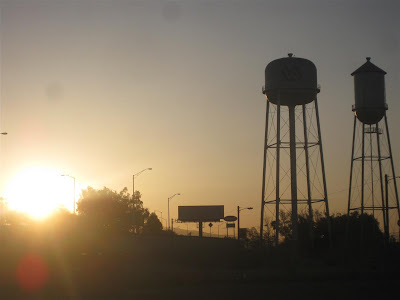 arizona sunset, water tower