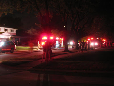 firetrucks on my street, house fire, neighborhood out to watch firetrucks on my street, house fire, neighborhood out to watch