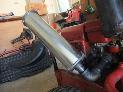 homemade exhaust, muffler, riding mower homemade exhaust, muffler, riding mower